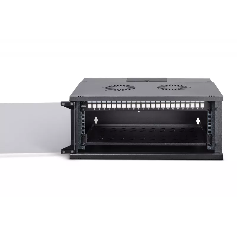 Sieninis tinklo spintos komplektas DIGITUS SOHO Pro DN-49201-SET — 19 colių 4U, 540x400 mm, IP20, rakinamas