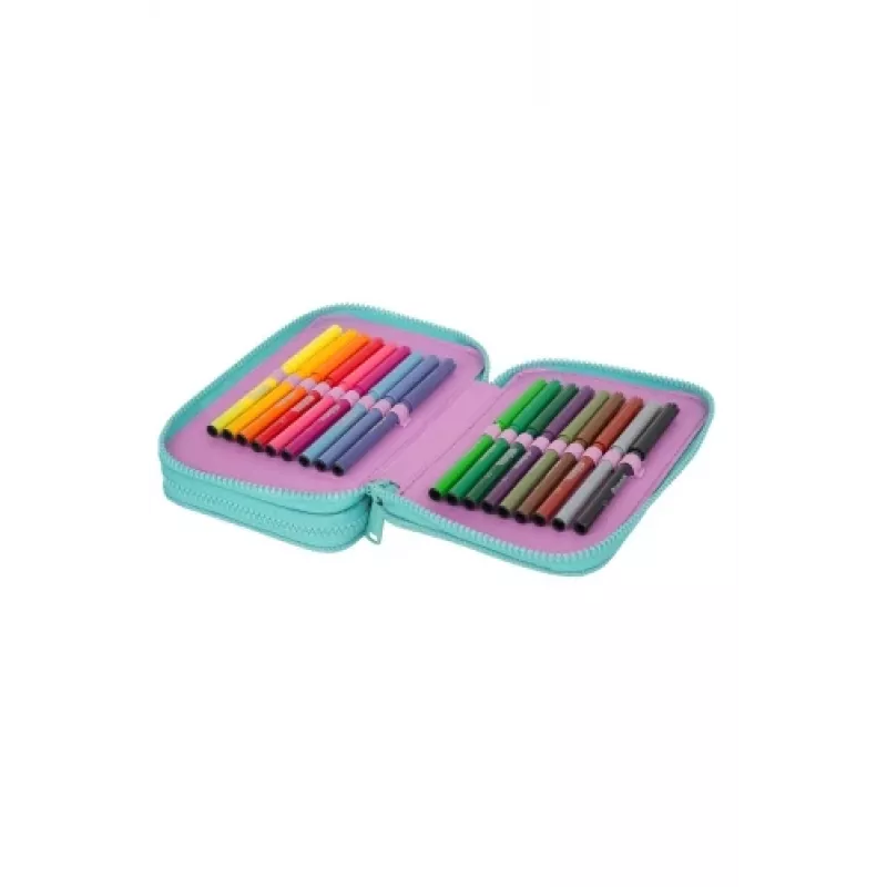 Pieštukinė Coolpack Jumper 2 su dviejų skyrių dizainu, užtrauktuku, audinio apdaila