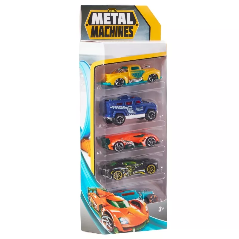 Zuru Metal Machines 1:64 liejamų metalinių automobilių 5 vnt. rinkinys, 2 serija, mišrių modelių