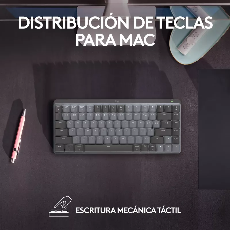 Logitech MX Mechanical Mini belaidė mechaninė klaviatūra (tenkeyless, Bluetooth)