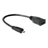 HDMI kabelis DeLOCK 65391 0,23 m, A tipo (standartinis) į D tipo (Micro-HDMI), juodas