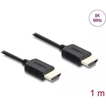 DELOCK koaksialinis High Speed HDMI laidas 8K 60 Hz 48 Gbps su pintu apvalkalu, modelis 81681