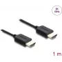 DELOCK koaksialinis High Speed HDMI laidas 8K 60 Hz 48 Gbps su pintu apvalkalu, modelis 81681