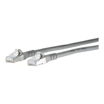 METZ CONNECT - Patch-Cable - RJ-45 (M) į RJ-45 (M) - 30 cm - 6,3 mm - S/FTP - CAT 6a - IEEE 802.3an - Ekranuotas, be halogenų, su apsauga nuo užkabinimo, vytas - Pilka