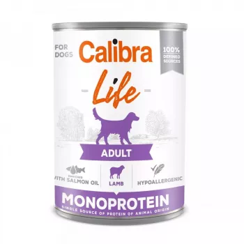 CALIBRA Life Adult Monoprotein ėriena - šlapias šunų maistas - 400g