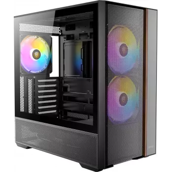 Antec FLUX vidutinis korpusas, ATX/M-ATX/M-ITX, juodas, mažmeninė pakuotė