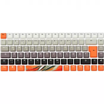 Mechaninė žaidimų klaviatūra Sharkoon SKILLER SGK50 S3 Design Bundle D6 — oranžinė/pilka