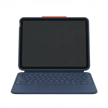 Klaviatūrinis dėklas Logitech Rugged Combo 4 Touch, skirtas iPad 10 kartai – klasikinė mėlyna