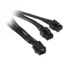 PCIe 6-pin skirstytuvas į dvi PCIe 6-pin jungtis, 0,15 m, No name ZUAD-766, juoda