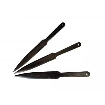 Metimo peiliai KAL22 rinkinys 3 vnt., legiruotasis plienas, 275 mm ilgio, 165 mm ašmenys, 240 g, juodi