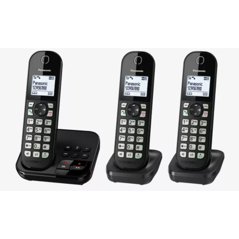 DECT belaidis telefonas Panasonic KX-TGC 463GB su 3 rageliais ir laidiniu pagrindu