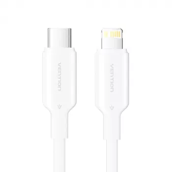 USB-C į Lightning laidas 3A 480Mbps 1m BALTA