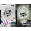 LED neoninė sieninė lempa Paladone Stormtrooper modelis PP14595SWVN, dekoratyvinis „Žvaigždžių karų“ apšvietimas