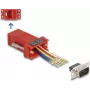 Delock D-Sub 9 pin male to RJ45 female Assembly Kit raudonas VGA – RJ45