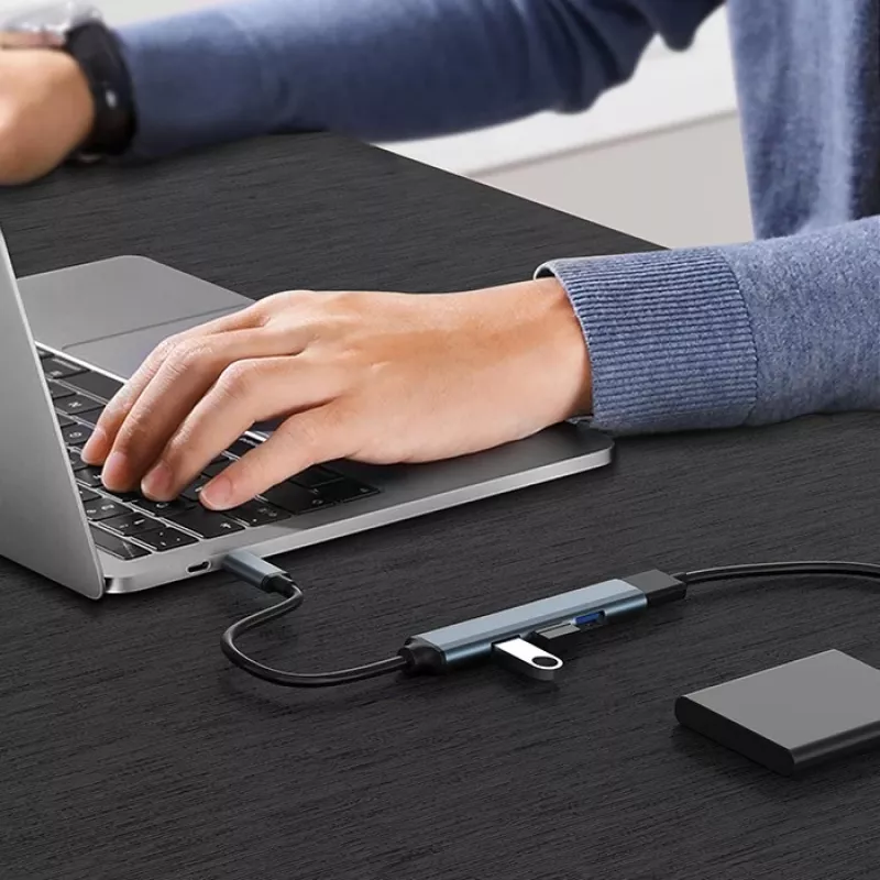 USB 3.0 4-in-1 HUB adapteris, 4x USB 3.0