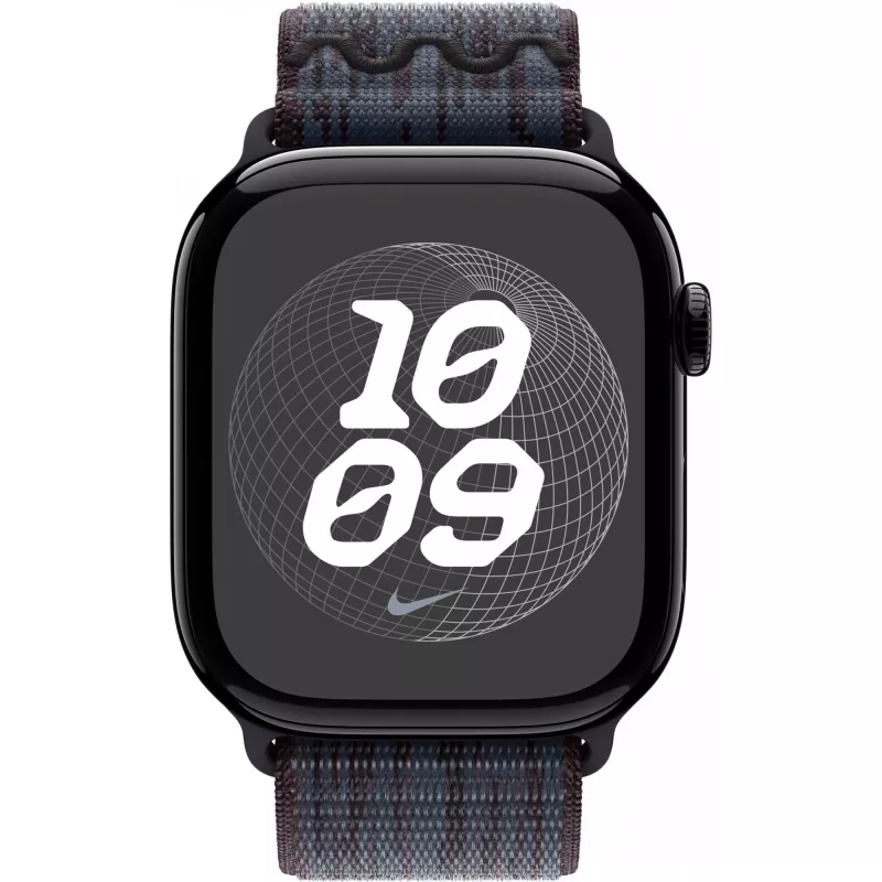 Apple Watch 46mm juodas/mėlynas Nike Sport Loop išmanusis laikrodis