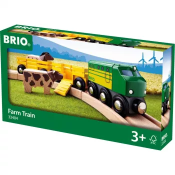 Traukinys Ravensburger BRIO Farm Train 33404 – kaimo tematikos, įvairiaspalvis, tinka nuo 0,3 iki 99 metų