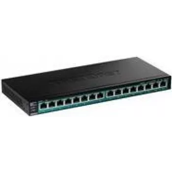 TRENDnet TPE TG161H – tinklo jungiklis, 16x 10/100/1000 (PoE+), montuojamas į stelažą, 120 W PoE+