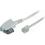 Telefono kabelis ShiverPeaks 70116-W TAE N kištukas į Western (RJ11) jungtį