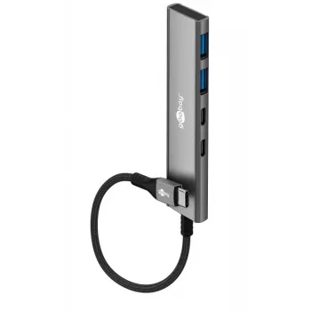 Goobay Slim 4 prievadų USB-Hub USB-C į USB-A 5 Gbit/s USB 3.2 (76563)