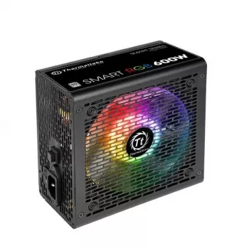 Thermaltake SMART RGB PS-SPR-0600NHSAWE-1 - Maitinimo blokas (vidinis) - ATX12V 2.3 - 80 PLUS - AC 230 V - 600 W - aktyvus PFC - juoda