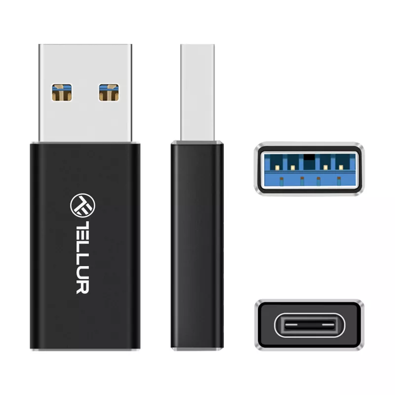 Tellur USB-A į USB-C jungties adapteris (kištukas–lizdas)