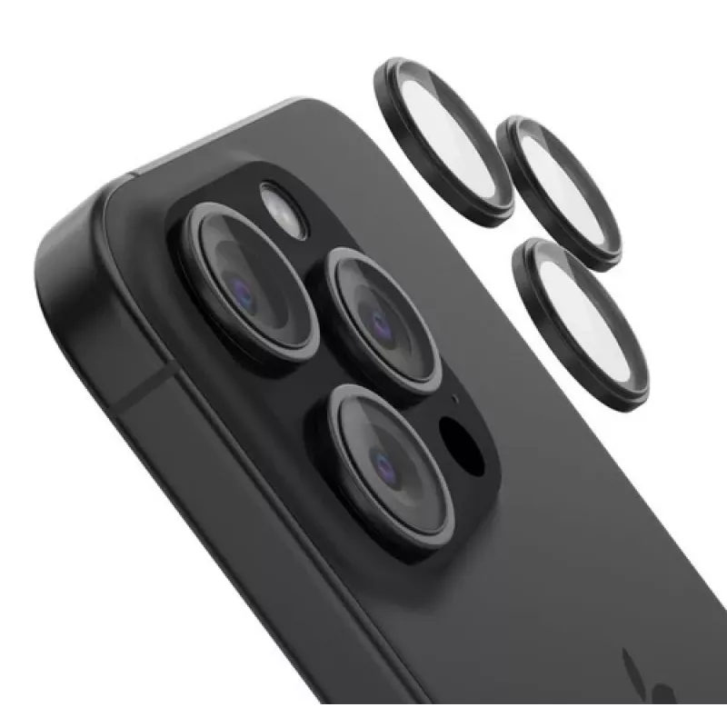 Belkin grūdinto stiklo fotoaparato objektyvo apsauga, skirta iPhone 15 Pro / 15 Pro Max (OVA180HQBK)