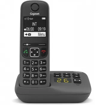 Analoginis/DECT belaidis telefonas Gigaset AE690A su skambučio ID, antracito spalvos
