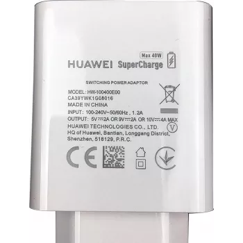 Huawei HW-100400E00 Super įkrovimo adapteris – 2A – baltas – USB įkroviklis