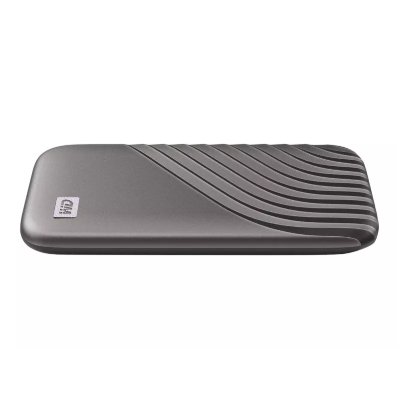 WD My Passport SSD 4 TB pilka – nešiojamasis išorinis SSD diskas su šifravimu