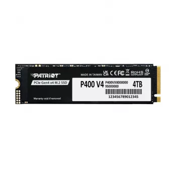 PATRIOT P400 V4 4 TB M.2 NVMe kietojo kūno diskas (4000 GB, M.2, Juoda)