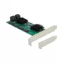 DeLOCK 8 prievadų SATA PCI Express x1 kortelė, žemo profilio formato