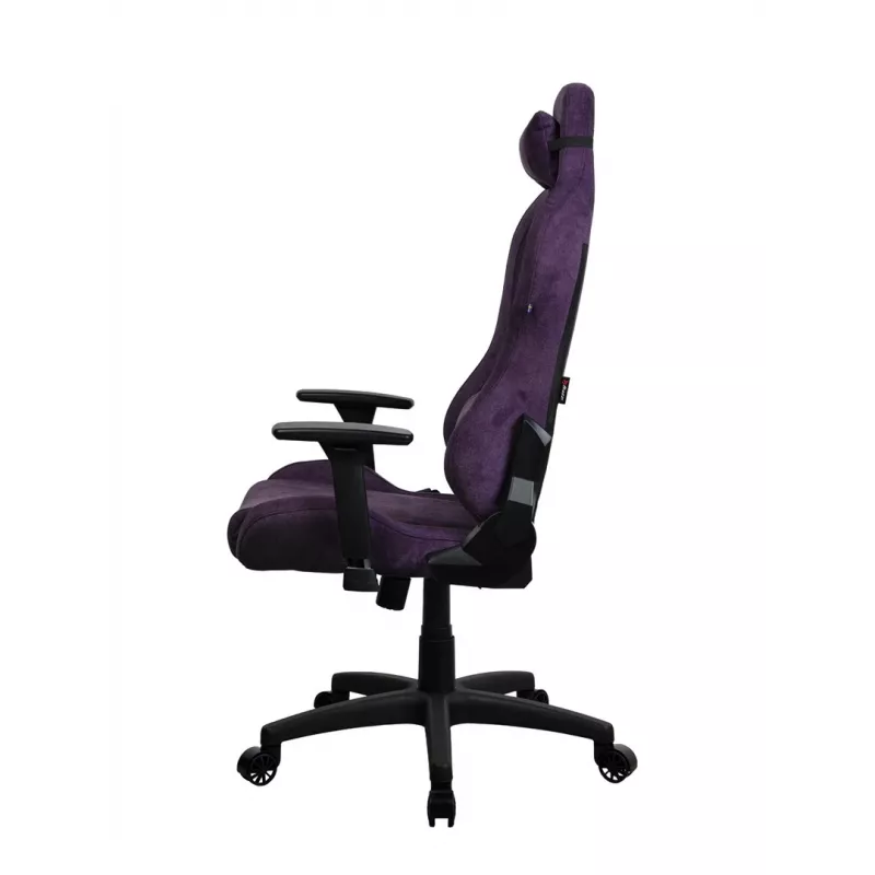 Gaming kėdė Arozzi Torretta SoftFabric Violetinė – ergonomiška, reguliuojamos porankiai, atlošiama nugara