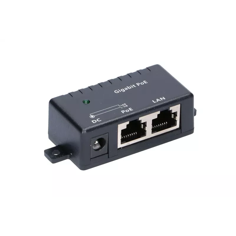 Gigabit PoE injektorius Extralink 1 prievadas, 1x 1000Mb/s RJ45, Kubas