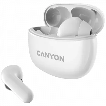 Canyon TWS-5 belaidės ausinės su mikrofonu, BT 5.3, 20Hz-20kHz, 40mAh*2+500mAh, USB-C