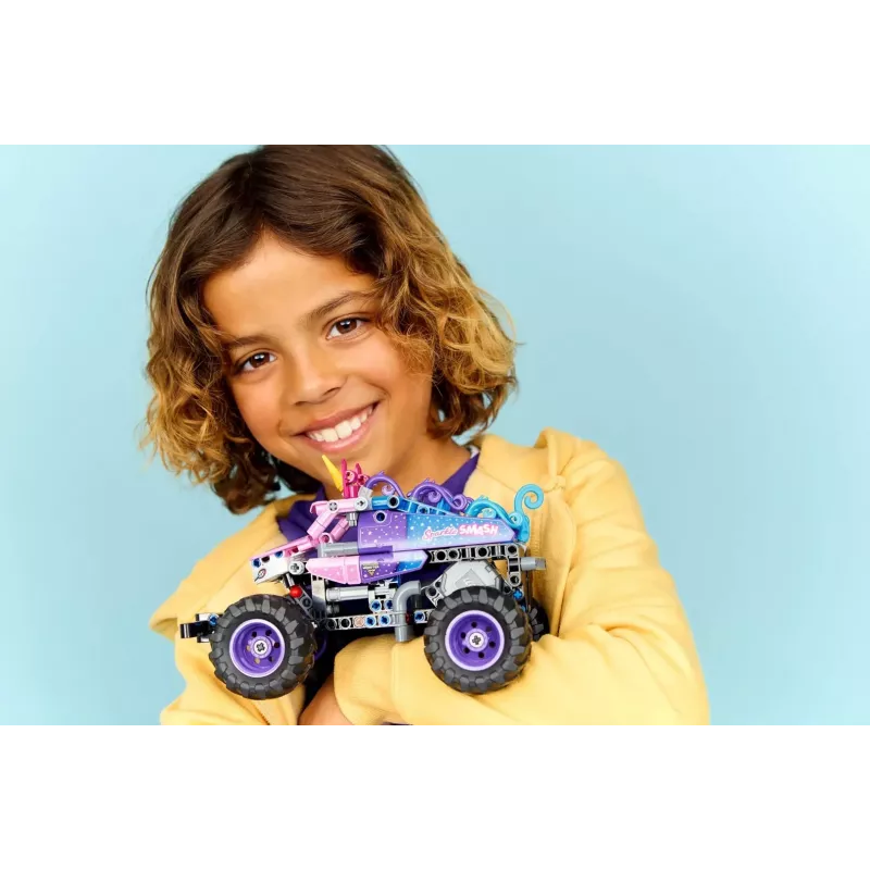 LEGO TECHNIC 42220 Monster Jam Sparkle Smash atgal traukiamas automobilis