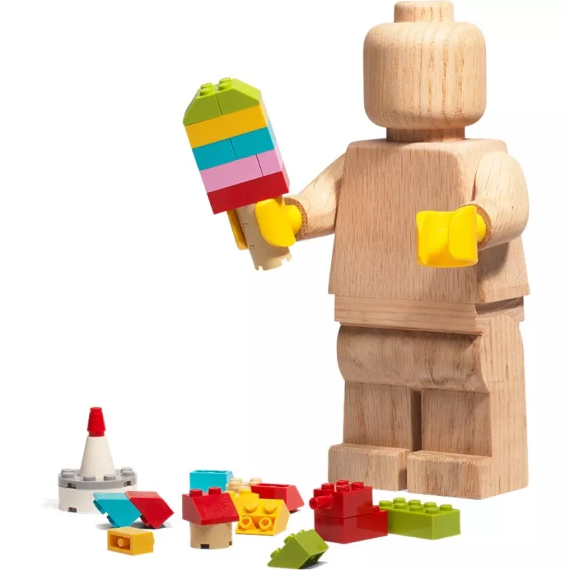 LEGO medinė minifigūrėlė, dekoracija iš medžio
