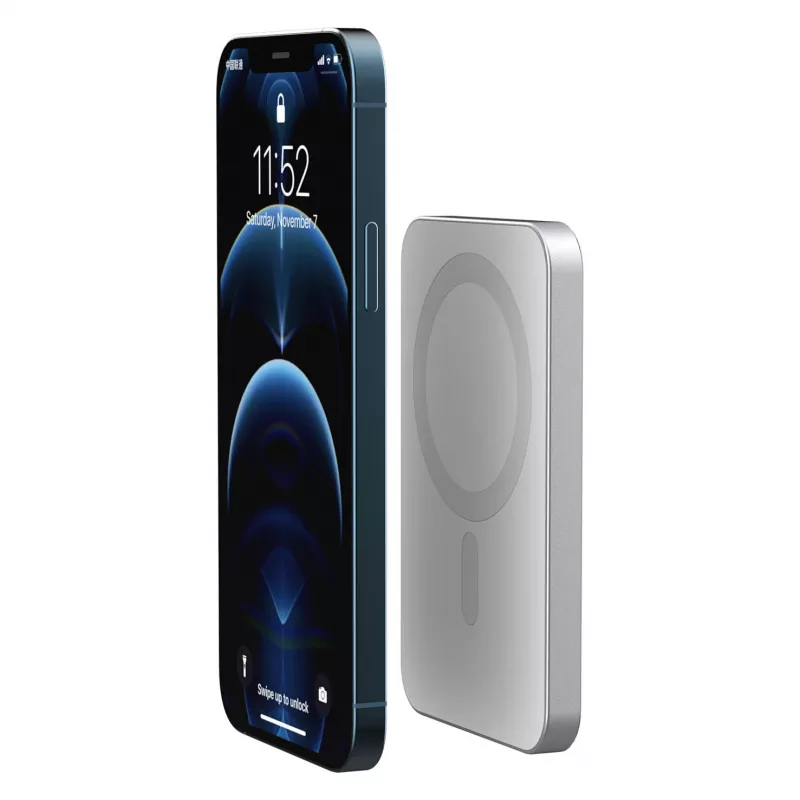 RealPower Powerbank PB-5000 MAG Sidabrinis 5000 mAh