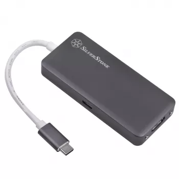 SilverStone SST-EP14C – USB 3.1 Type-C Gen1 į HDMI, 3x USB 3.1 Gen 1 Type-A, 1x USB 3.1 Gen 1 Type-C (PD 2.0 įkrovimas)