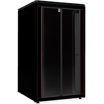 Laisvai pastatomas tinklo spintos ROLINE Pro 26U 19 colių 800x800 mm, stiklinės durys, juoda, 600 kg, IP20