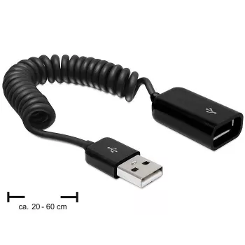 USB ilginimo laidas DeLOCK 83163 0,6 m USB 2.0 A-A juodas