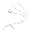 Magnetinis kroviklis Joyroom S-IW008 Lightning USB-C 5V 1,2 m balta viela