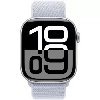 APPLE Watch Series 10 GPS 46mm sidabrinis aliuminio korpusas su Blue Cloud sportine kilpa
