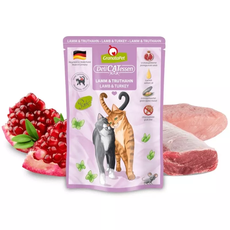 GRANATAPET DeliCATessen ėriena ir kalakutas - šlapias kačių ėdalas - 85g