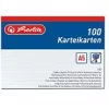 Kortelės užrašams Herlitz 1150507 Baltos 100 vnt.