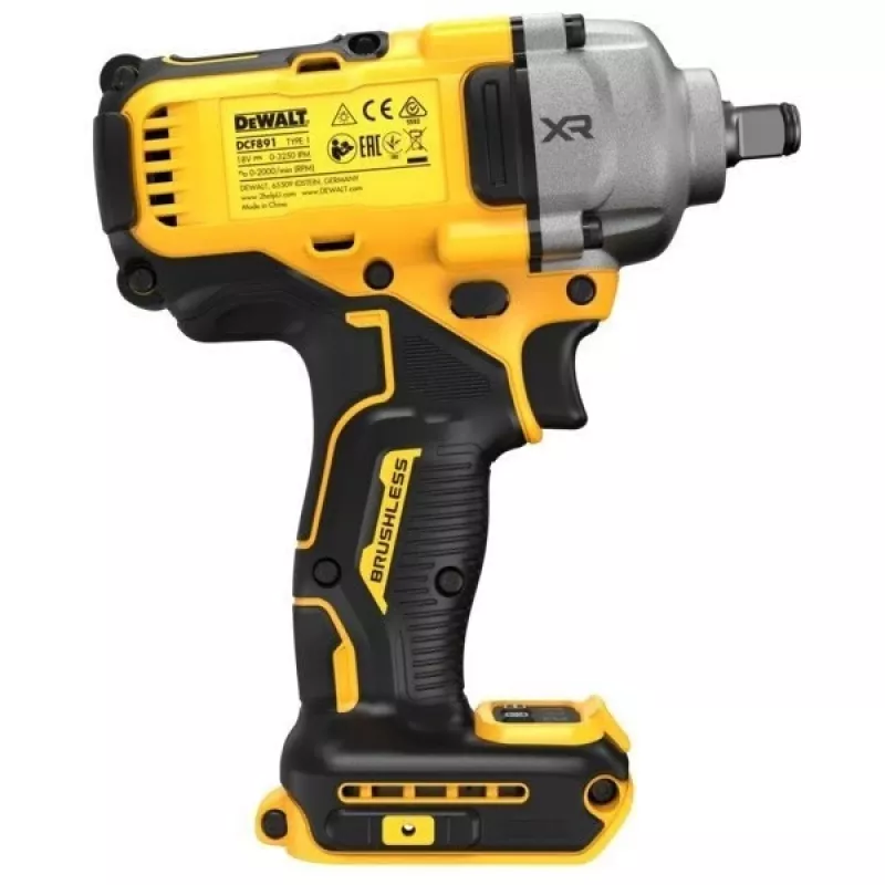Sukimo variklis DeWALT DCF891P2T-QW, bešepetėlis, 18V 5.0Ah, 1/2 colio griebtuvas, 812 Nm sukimo momentas, 2000 aps./min., 2 akumuliatoriai, įkroviklis, dėklas