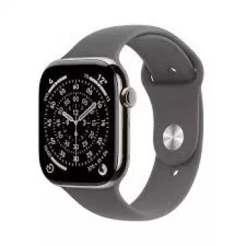 Išmanusis laikrodis Apple Watch Series 11 GPS + Cellular 42mm natūralaus titano korpusas su pilkai smėlio spalvos sportiniu dirželiu