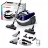 Šlapio ir sauso valymo dulkių siurblys Bosch BWD 41740 AquaWash&Clean — 1700 W, 5 L talpa, EPA filtras, teleskopinis vamzdis, 9 m spindulys, violetinis