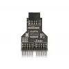 DeLOCK 60045 lyties keitiklis 9 kontaktų USB 2.0 2 x 9 kontaktų šukos juodas