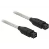 FireWire kabelis DeLOCK FireWire B/B 1,0 m pilkas